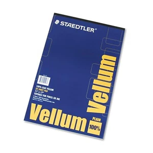 STAEDTLER (946-1117P-02) STAEDTLER (946 1117P 02) Vellum 100%rag plain 11x17 pad - Picture 1 of 3