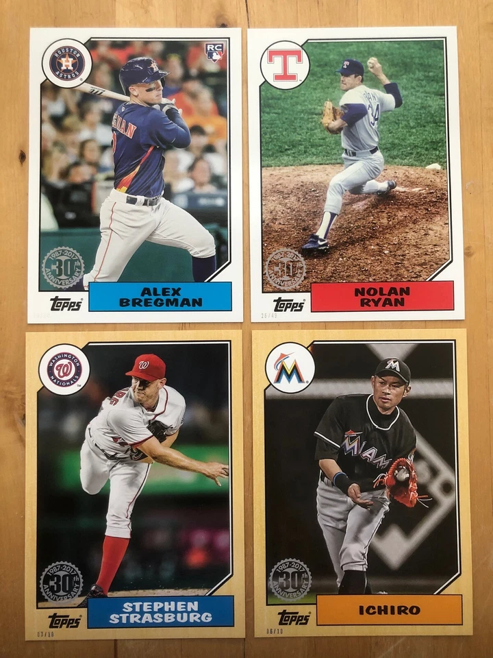 Jumbo Parallel 1-100 2017 Topps 1987 5x7 dorado/10 blanco/49 tú eliges envío gratuito Foto 1 de 1