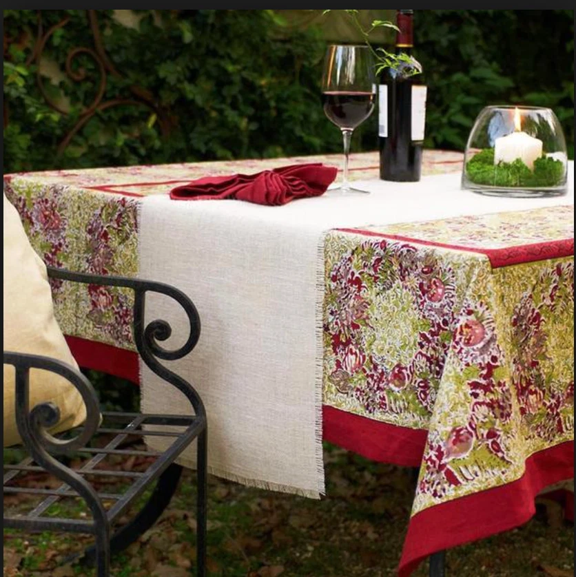 IKEA Tablerunner PIER1 FLORAL FRUIT ROOSTER EMBROID Rectangular TABLECLOTH Round - Image 1 of 1