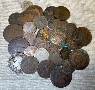 30 x 1800's Mixed Lot of world coins. All coins are from the 1800's Lot #2 - Image 1 of 3