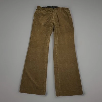 Ralph Lauren Corduroy Pants Mens 36 Brown Purple Label Made in Italy 34x31 FLAW - Image 1 of 4