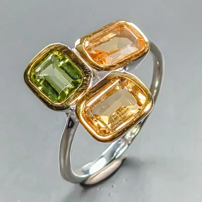 Anillo Joyería Anillo Citrino Natural Plata de Ley 925 Talla 6.5/R445461 Foto 1 de 4