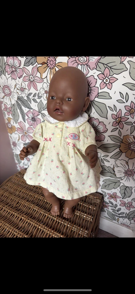 Baby born zapf creation vintage retro yellow floral dress and bloomer shorts - Image 1 of 3