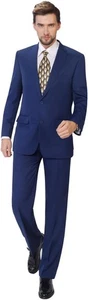 Pierre Loren Men's Classic Fit Blazer & Pants Suit - Cobalt Blue - 42R 36W - Picture 1 of 3