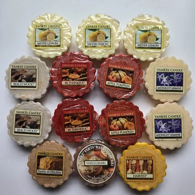 Lot of 14 Yankee Candle Wax Tarts Assorted Meyer Lemon Jasmine & Fall Pumpkin - Image 1 of 4