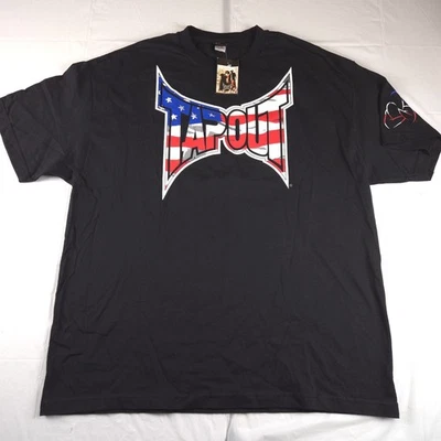 Vintage Y2k Tapout MMA Men’s Graphic T Shirt Black Red White Blue USA Size XXL - Image 1 of 4