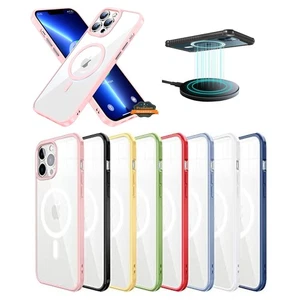For Apple iPhone 17 Clear MagSafe Compatible Slim Color Edge Bumper Case Cover - Picture 1 of 57