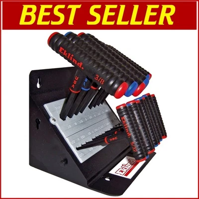 Color-Coded EKLIND T-Handle Hex Key Set - 6in Inch & MM for Easy Identification - Image 1 of 4