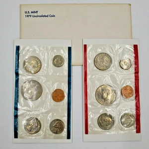 1979 US Mint Coin Set 12 Uncirculated Coins and Envelope with 2 Susan B Anthony - Picture 1 of 23