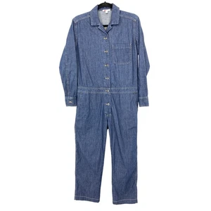 Traje de caldera James Perse de mezclilla manga larga para mujer talla 0 US XS azul pierna ajustada - Imagen 1 de 6