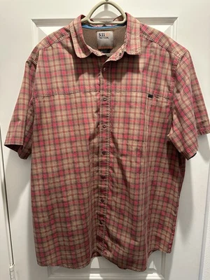 5.11 Tactical Men's Plaid Short Sleeve Button-Up, XL - Image 1 of 3
