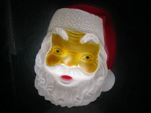 43cm Weihnachten Blasgeformter Weihnachtsmannkopf mit LED Lichtquelle... - Bild 1 von 1