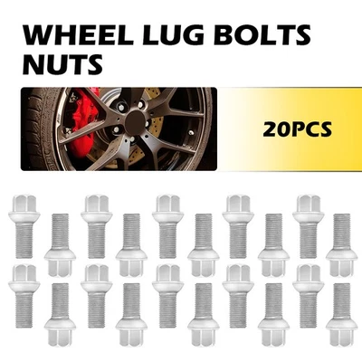 20PCs Wheel Lug Nuts Bolts 0009904907 For Mercedes Benz C200 C230 C250 C300 C350 - Image 1 of 4