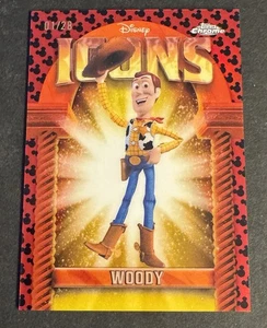 2025 Topps Chrome Disney Icons Woody 01/28 Mickey Mouse Refractor #DI-25 - Picture 1 of 4