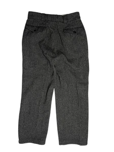 Vtg 90s WOOLRICH Gray Thick Warm WOOL TROUSERS Winter Hike Pants Sz 28 Youth/Kid - Picture 1 of 7