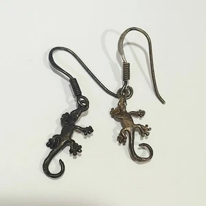 925 Silver Lizard Southwestern Earrings - Picture 1 of 5
