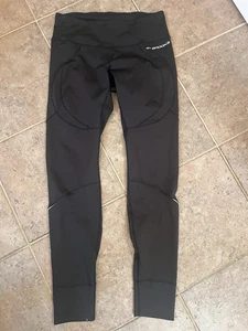 Brooks M* reflektierende Lauftights schwarz sportlich Kordelzug Taille Reißverschlusstasche - Bild 1 von 13