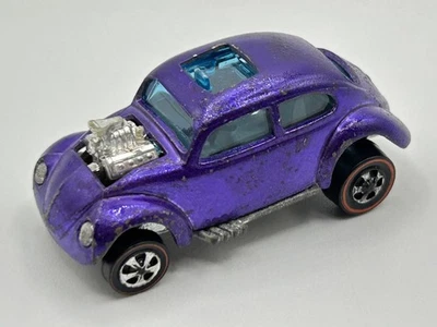Volkswagen personalizado Hot Wheels Redline - ¡púrpura HK con interior medio! OG 1968 Foto 1 de 4