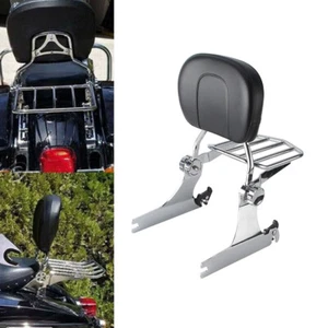 Chrome Sissy Bar Luggage Rack Backrest For Harley Dyna Low Rider FXDL FXDB FXDC - Picture 1 of 9