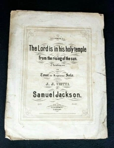 Partituras de colección Lord In His Holy Temple Schirmer Samuel Jackson religiosas - Imagen 1 de 4
