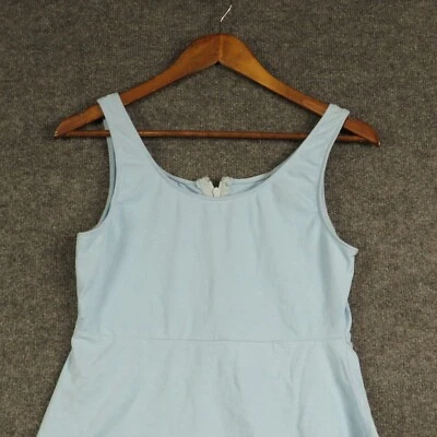 Camiseta sin mangas Icon Apparel para mujer mediana azul bebé sin mangas cuello redondo cremallera trasera Foto 1 de 4