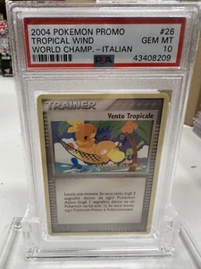 POKEMON ITALIAN 2004 TROPICAL WIND WORLD CHAMPIONSHIP STAMPED - PSA 10 GEM - Picture 1 of 2