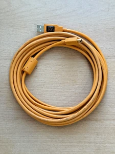Tether Tools USB A - USB 2.0 Mini-B 5 Pin Cable (15 Ft/Orange) - SKU: CU5451 - Picture 1 of 6