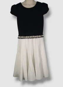 $186 Zoe LTD Kids Girl's Blue Eloise Two-Tone Embellished Dress Size 14 - Picture 1 of 7