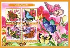 Bloque Usado Mariposas Papillons Butterflies Les Papillons - Imagen 1 de 1