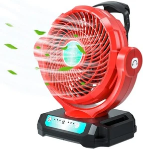 Cordless Fan for Milwaukee 18V Battery Quiet Brushless Fan for Bedroom Floor Fan - Picture 1 of 7