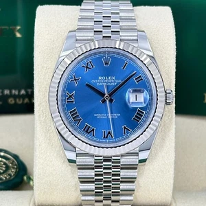 2025 Rolex Datejust 41, Blue Roman Jubilee, Unworn Full Set, 126334-0026 - Picture 1 of 16