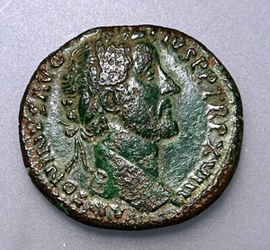 Roman Empire Antoninus Pius Sestertius gVF - Picture 1 of 2