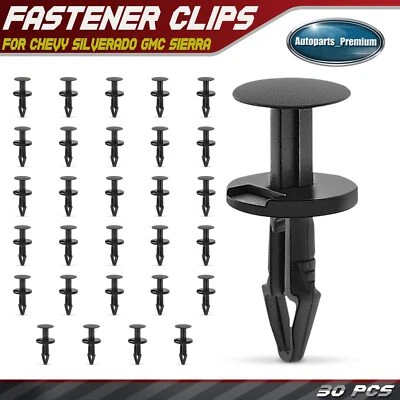 30 piezas sujetadores de clip tipo empuje parachoques de 6,5 mm retenedor para Chevrolet Silverado GMC Foto 1 de 4