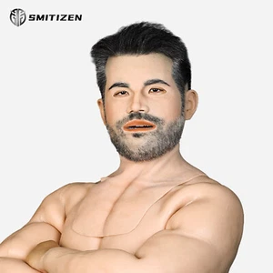 Máscara realista Smitizen Ben con pelo gris y barba para fiesta de Halloween disfraces - Imagen 1 de 11