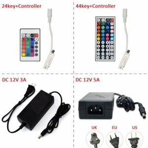 1PCS DC12V 24key 44 key LED RGB IR Remote Controller 3A 5A Power supply Adapter - Picture 1 of 13
