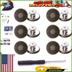 Durable 17mm No-Sew Jeans Buttons Set - Quick Replacement for Fashion Repairs - Picture 1 of 9