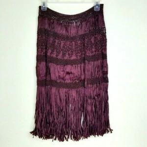 Hula Skirt Faux Grass Handmade Fringed Beach Bathing Coverup Costume Brown  - Picture 1 of 4