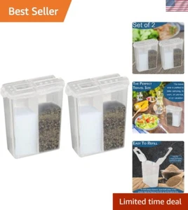 Lightweight Mini Salt & Pepper Containers Set - Perfect for Outdoor Adventures - Picture 1 of 10