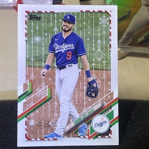 2021 Topps Holiday GAVIN LUX Los Angeles Dodgers SILVER METALLIC SNOWFLAKE Hw203 - Picture 1 of 8