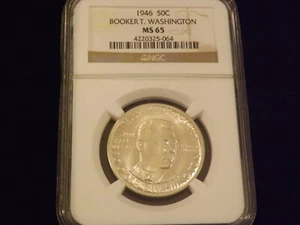 1946 S 50 C Booker T washington NGC MS 65 - Picture 1 of 2