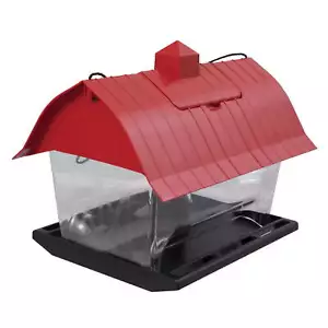 Pennington Red Resin Barn Wild Bird Feeder, 4.5 lb. Capacity - Picture 1 of 10