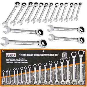 NDI 17Pcs 6MM-30MM Jumbo Metric Ratchet Spanner Set Carry Pouch included - Picture 1 of 5