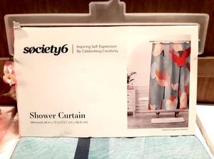 Tenda doccia Society6 Thing Design arte astratta fiori multi blu tulipano 68x72 - Foto 1 di 6