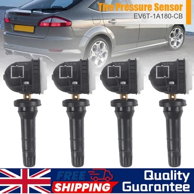 4Pcs TPMS Tyre Pressure Sensor For Ford Focus Fiesta C-Max Kuga 1862980 2036832 - Image 1 of 4