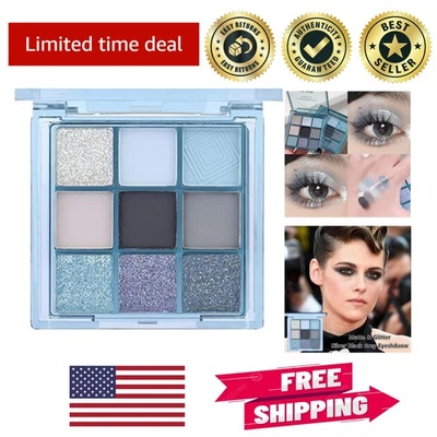 9 Luxurious Colors Eyeshadow Palette - Matte & Glitter Makeup For All Skin Types - Image 1 of 4