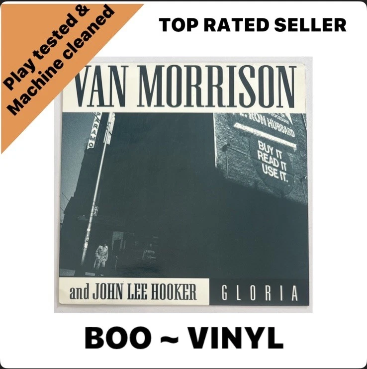 Van Morrison & John Lee Hooker - Gloria  7” Vinyl Record - 1993 EX / EX - Image 1 of 4