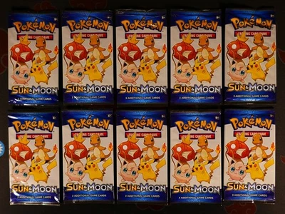 10x SELLADO Pokemon (2018) GENERAL MILLS Sun&Moon MINI PACK Tarjeta Fruta Caja Enrollable Foto 1 de 4