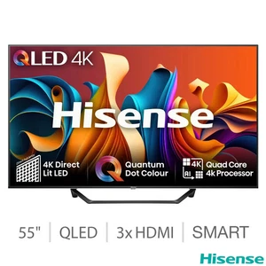 Hisense 55A7NQTUK 55 Inch QLED Freely Smart TV - Picture 1 of 7