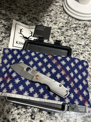 Kingdom Armory Rogue Custom Titanium Orange Peel Scales Folding Knife RARE 3.25” - Image 1 of 3