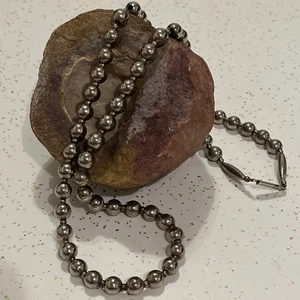 Native American 8mm Sterling Silver Navajo Pearls 26" Single-Strand Necklace 68g - Picture 1 of 8